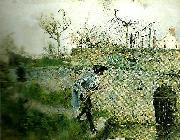 Carl Larsson hostmotiv karin i grez oil painting